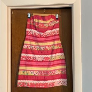 Lilly Pulitzer ribbon flirty strapless dress